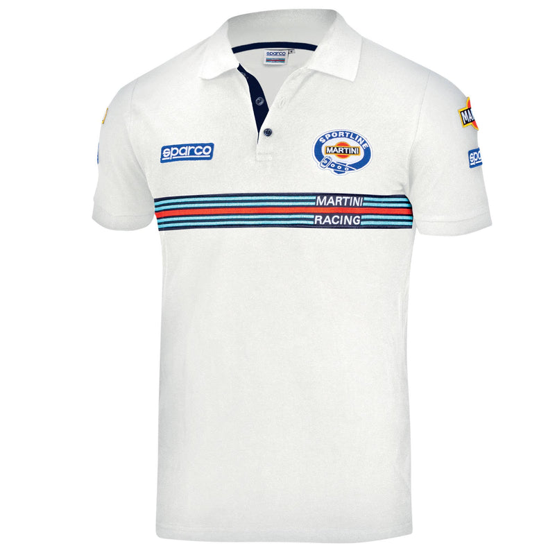 Sparco Martini Racing Replica Polo — White — view 1