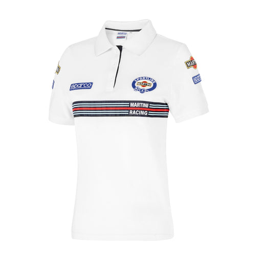 Sparco Martini Racing Women's Replica Polo — White — view 1