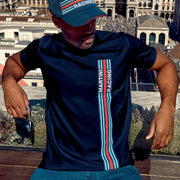Sparco Martini Racing Big Stripes T-Shirt — Navy blue — view 3