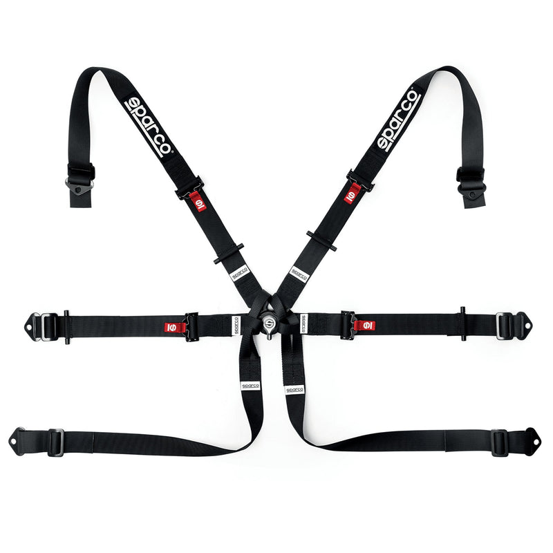 Sparco Formula H-7 6-Point Racing Harness – Black