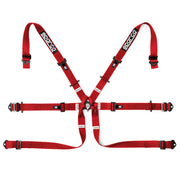 Sparco Formula H-7 6-Point Racing Harness – Red