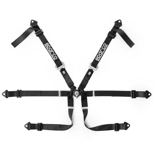 Sparco Formula H-8 6-Point Racing Harness – Black