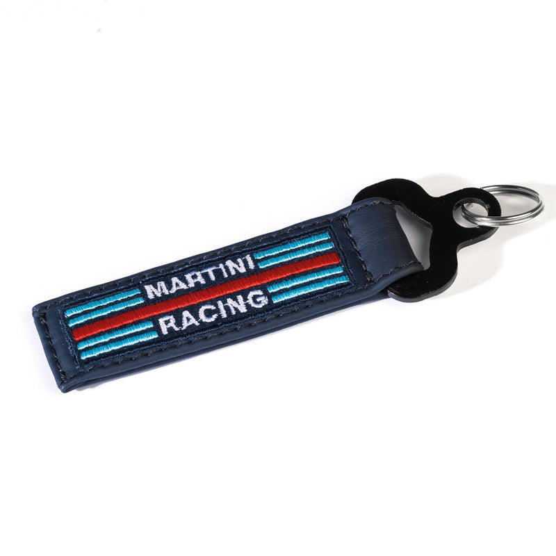 Sparco Martini Racing Leather Keyring - Navy