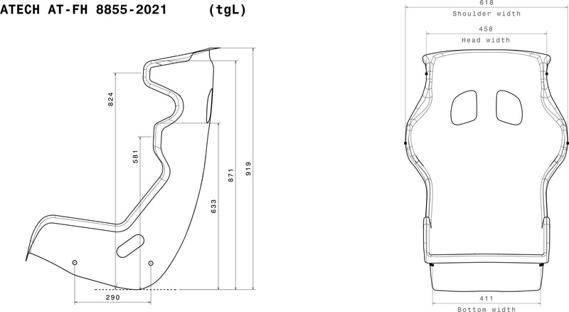 Atech AT-FH Racing Seat – FIA 8855-2021