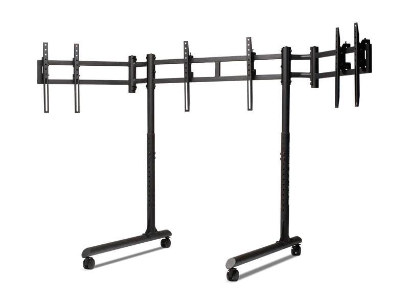 Next Level Racing® Round Tube Freestanding Triple Monitor Stand (Up to 3 x 43”) - Next Level Racing - Sim Race Webshop product image 1
