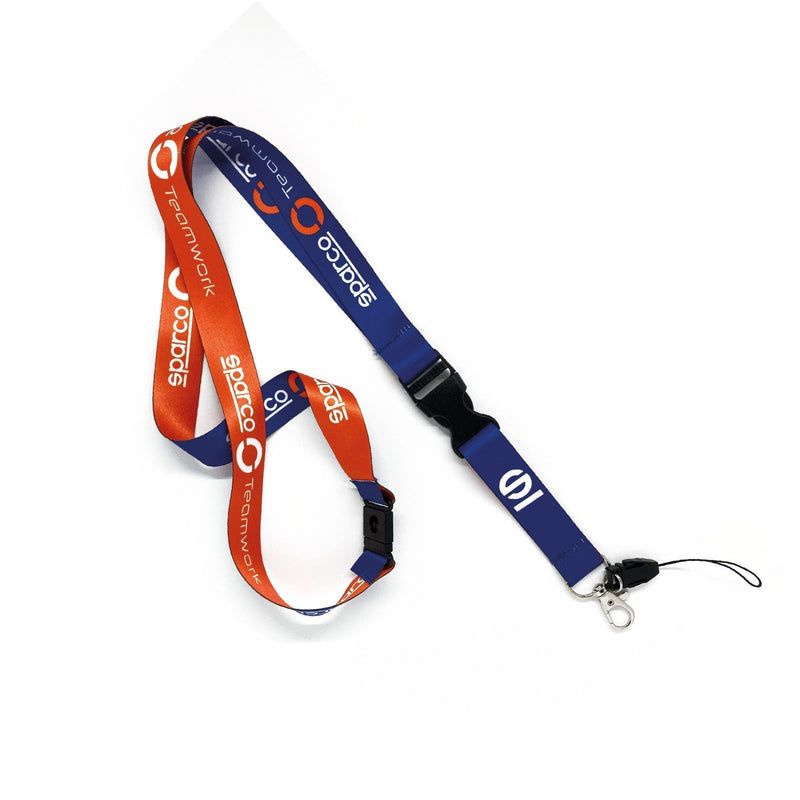 Sparco Teamwork Lanyard Set 10 Pieces - Blue/Orange