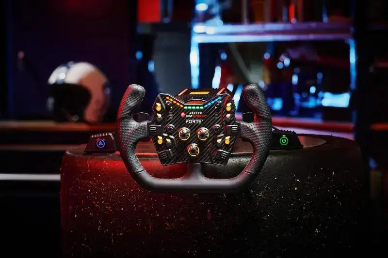 Asetek SimSports Open D Black Leather Rim - Asetek SimSports - Sim Race Webshop product image 4