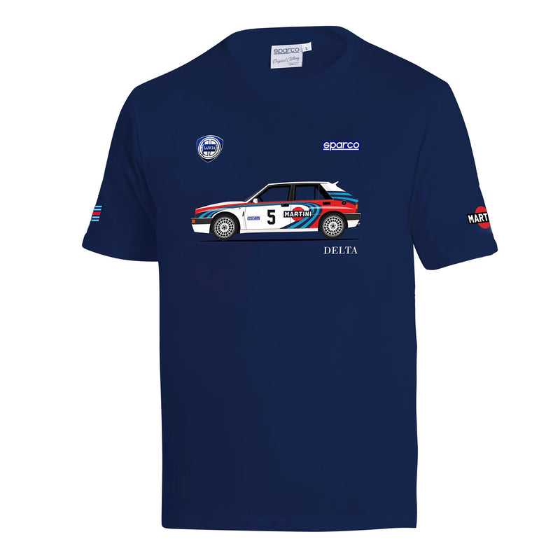 Sparco Lancia Martini Delta T-Shirt — Navy blue — front