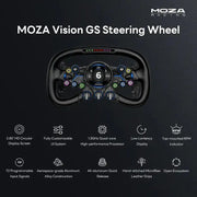 MOZA R9 Direct Drive Wheel Base - V3 + Vision GS Steering Wheel Bundle - Sim Race Webshop B.V.