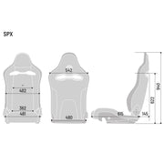 Sparco SPX Carbon Reclining Sports Seat — Black
