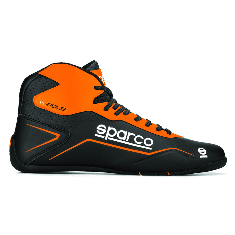 SPARCO K-POLE Shoes for Karting — Black/Fluo Orange