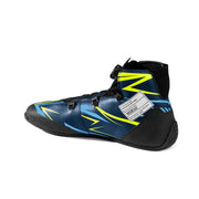 Sparco K-Rapid (Rotor) Shoes — Marine Blue/Fluorescent Yellow