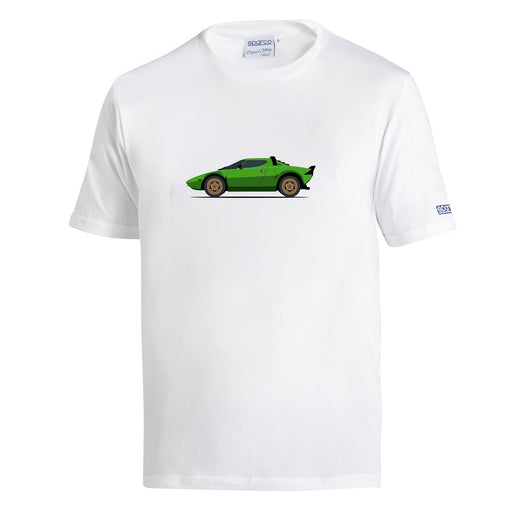 Sparco Lancia HF Group 4 T-Shirt - White — White/Green