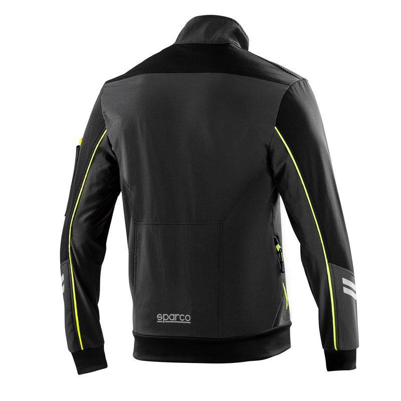 Sparco Tech Austin Light-Shell Jacket —  grigio scuro / giallo fluo