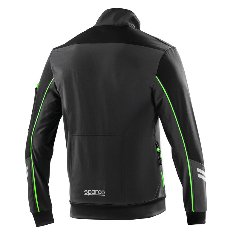 Sparco Tech Austin Light-Shell Jacket — Grey/Green
