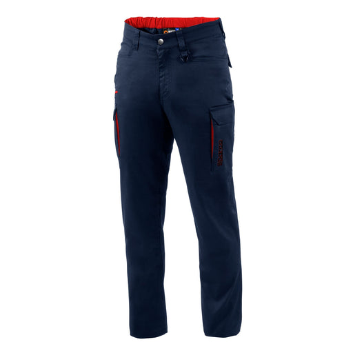 Sparco Vermont Cargo Work Trousers — Navy blue/Red