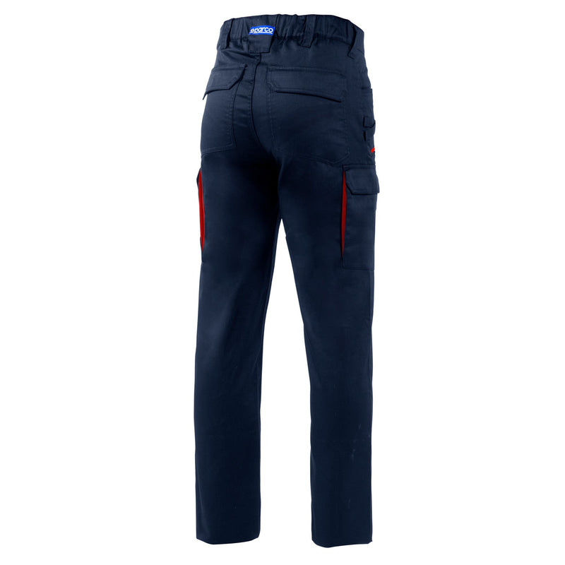 Sparco Vermont Cargo Work Trousers — Navy blue/Red