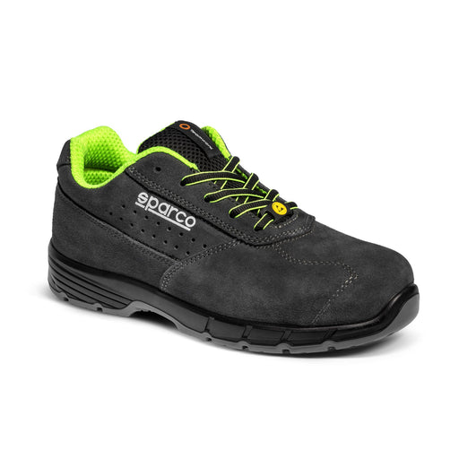 Sparco Horizon Ontario Safety Shoes S1PS ESD Unisex Black — Dark grey/Fluo green