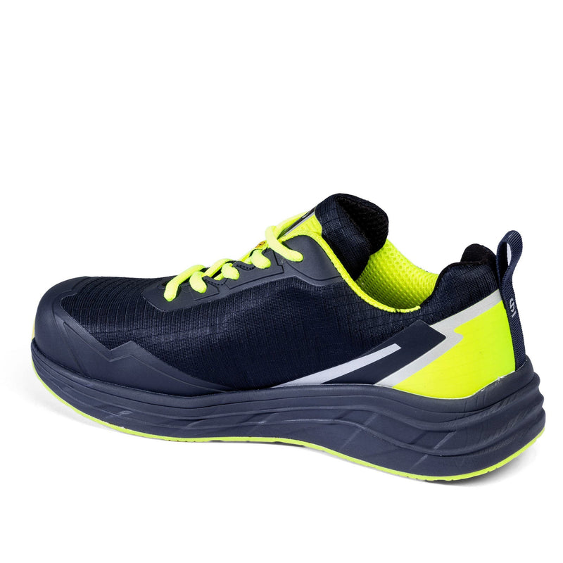 Sparco Safety Shoes S3S Teamwork George ESD Sneaker Unisex Navy/Fluorescent Green — Marine Blue/Fluorescent Yellow