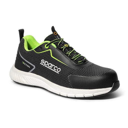 Sparco Safety Shoes S1PS Traction Yuki Unisex Black/White/Light Blue — Black/White/Lime