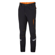 Sparco Tech Light Kansas Work Trousers — Black/Orange fluo