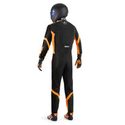 Sparco Thunder Advanced Karting Suit — Black/Fluo Orange