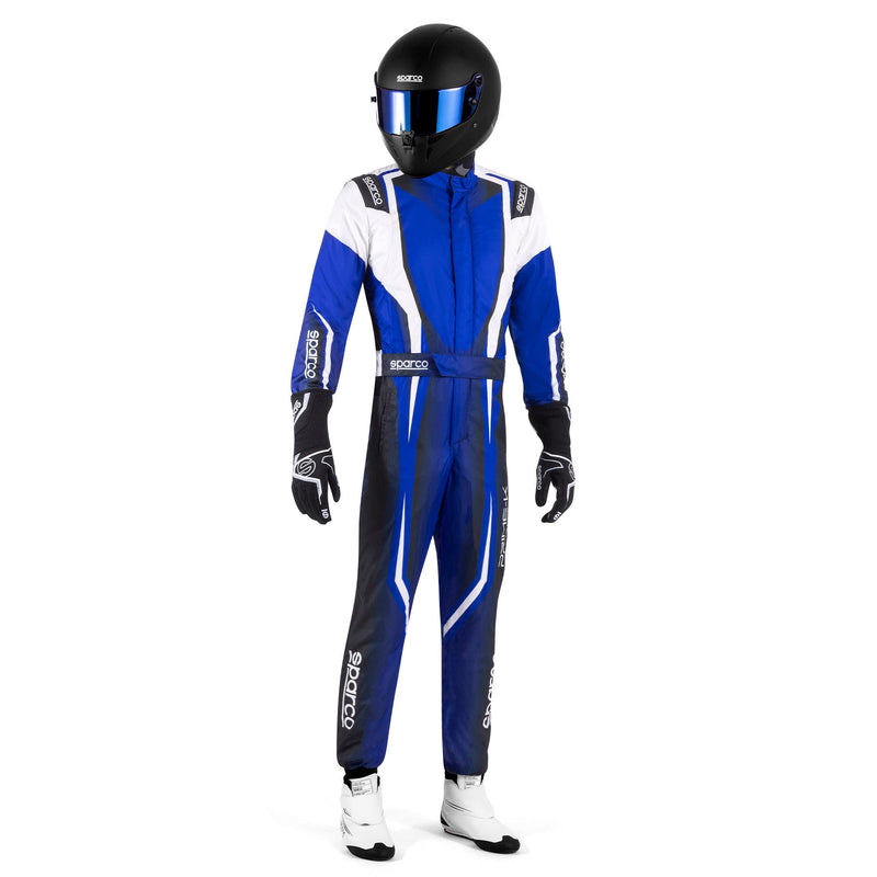Sparco Prime-K Advanced Karting Suit — Electric Blue/White/Black