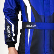 Sparco Prime-K Advanced Karting Suit — Electric Blue/White/Black