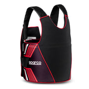 Sparco K-Track FIA Karting Rib Protector — Black/Red