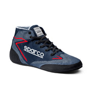 Sparco Prime Extreme – Blue and red racing boot, three-quarter view