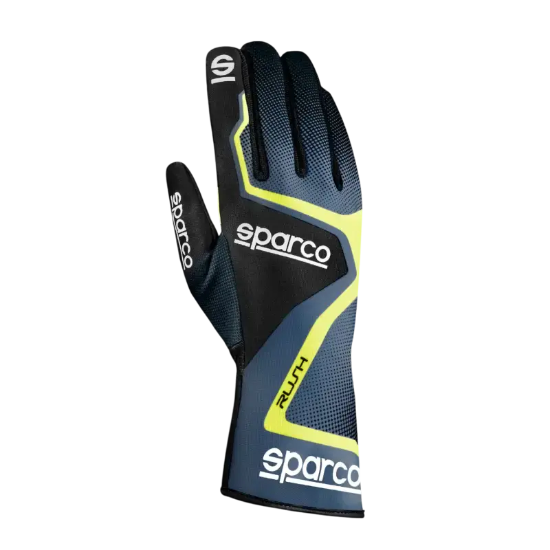 SPARCO RUSH FOR KARTING - Gray / Fluo Yellow / 4 - Karting Gloves