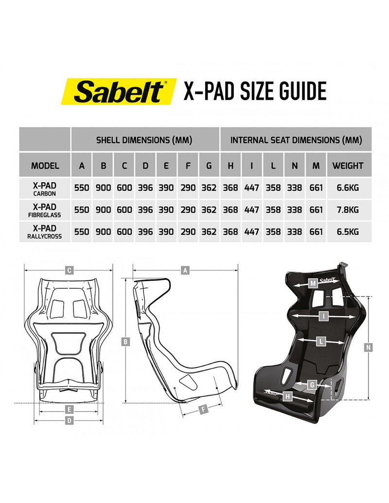 Sabelt X-Pad Carbon FIA Racing Seat